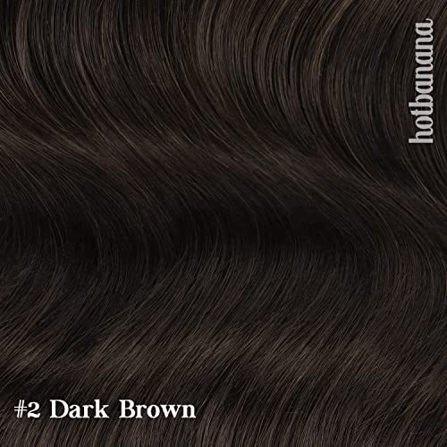 Dark Brown Clip-in Hair Extensions 20 Inch 120g Full Head - Hotbanana