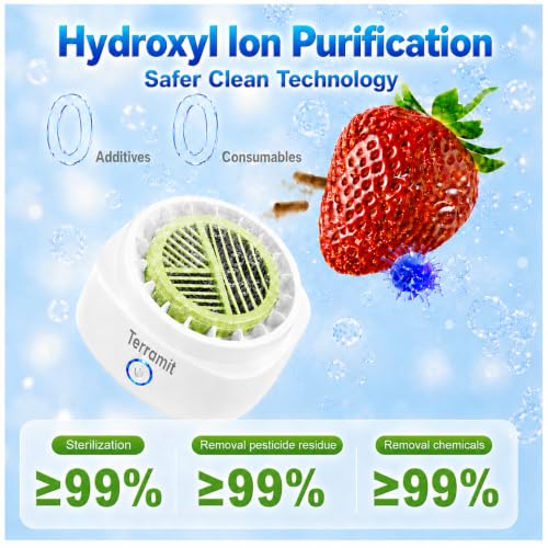 Wireless Fruit and Vegetable Cleaner with Hydroxy Ion Technology - IPX7 Waterproof