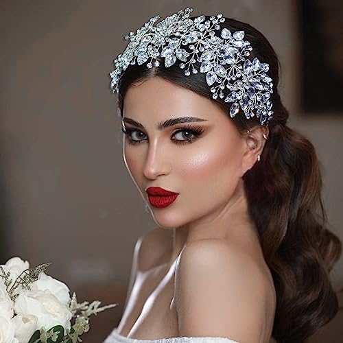 Bridal Headpiece Rhinestone Headband Wedding Tiara for Bride & Bridesmaid