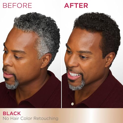 Hair Root Touch-Up Kit Black 6 Count - No Ammonia, Easy Application