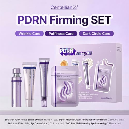 PDRN Firming Skincare Set with Serum, Face & Eye Creams, 4 Pieces - 1.1 Fl Oz Pack