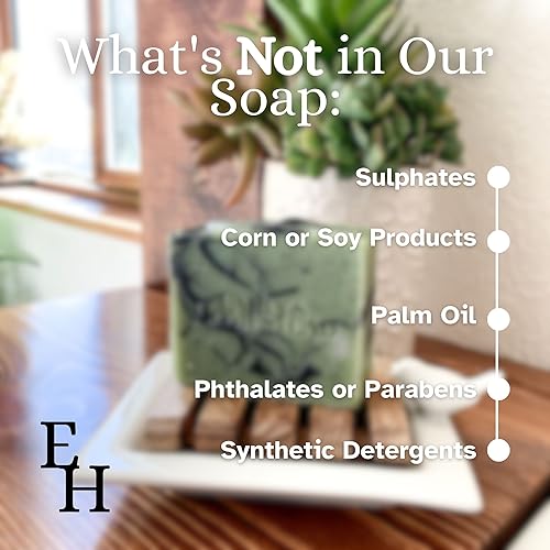 Emily's Homestead Natural Bar Soap, 3 Pack, Cucumber Oak with Exfoliation