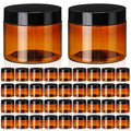 Amber Plastic Jars with Lids - 40 Pack, 10 oz Cosmetic Containers - Variation: Amber / 10 oz