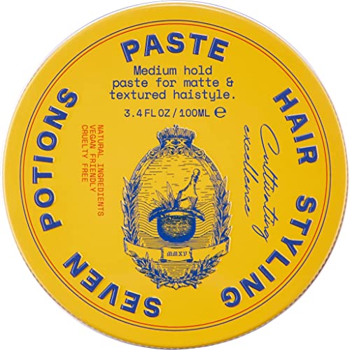 Men's Hair Styling Paste - Medium Flexible Hold, Matte Finish, Water-Based, Vegan & Cruelty-Free - 3.4 fl oz