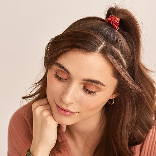 L. Erickson Grab & Go Pony Pouch Camelback Brown Black Mix Ponytail Holder - Damage-Free Hair Accessory