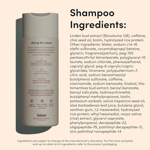 HIMS & HERS Max Volume Shampoo & Conditioner Set with Biotin & Argan Oil - Thicker, Fuller Hair