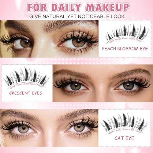 Lash Clusters Kit£¬DIY Lash Extension at Home Beginner-Friendly Lashes£¬8-16mm with Bottom Lashes Clusters DIY Lash£¬Eye Lashes Natural Looking£¬with Bond and Seal Tweezers (Fairy kit)