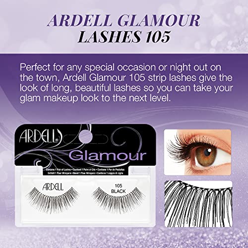 Ardell Fashion Lashes 105 Pack of 6 Reusable Flared Natural False Eyelashes