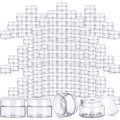 SATINIOR 2 oz Plastic Jars with Lids, 100-Pack Wide Mouth Containers for Lotion, Cream, Body Butters