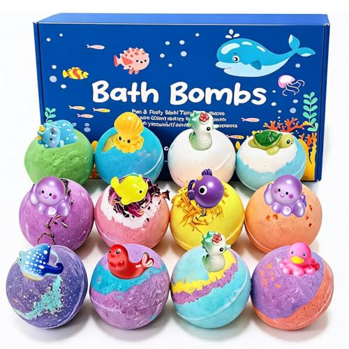 12 Pack Shea Butter Bath Bomb Gift Set - Relaxing Mineral-Rich Spa Fizzies