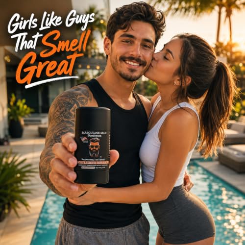 Bootlegger Bourbon Aluminum-Free Men’s Deodorant 2 Pack – Natural Stain-Free, 3.2 oz
