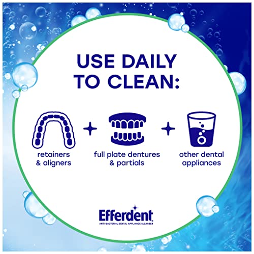 Efferdent Denture & Retainer Cleaner Tablets 90 Count Pack of 6 Minty Fresh