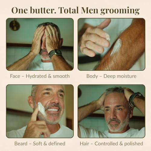 Tallow Man Tobacco Vanilla Beard + Body Butter | Men's Grooming | Grass-Fed Tallow | 9oz