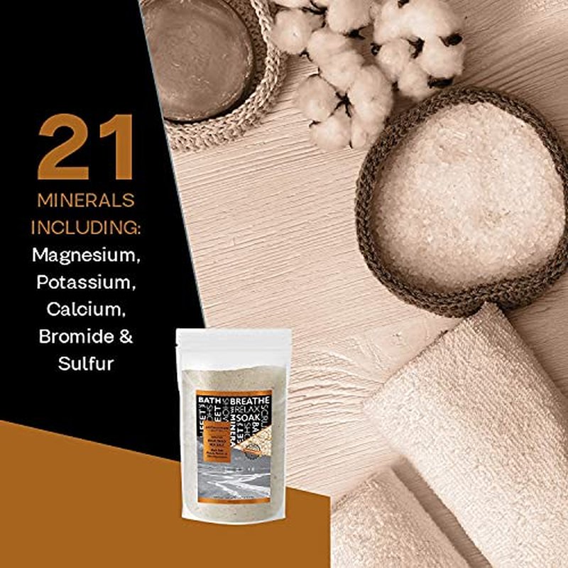 Aromasong Dead Sea Spa Bundle: 5 lbs Raw Dead Sea Salt + 100% Pure Dead Sea Mud Mask for Detox and Relaxation