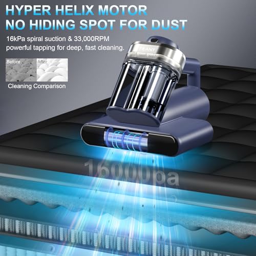 Blue Mattress Vacuum Cleaner with UV-C & Hot Air - Deep Bed & Sofa Cleaning