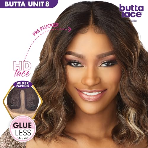Sensationnel Butta Lace Wig Unit 8 Dark Brown - HD Lace, Pre-Plucked, Synthetic Hair