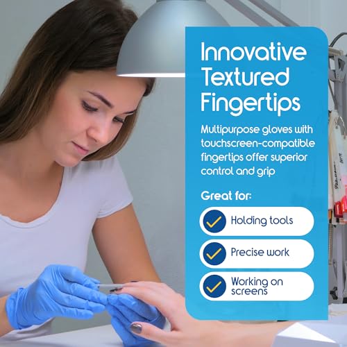 Inspire Nitrile Exam Gloves Large Light Blue Disposable Latex-Free Medical Gloves