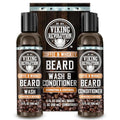 Viking Revolution Beard Wash and Beard Conditioner for Men with Argan Oil and Jojoba Oil- Beard Softener and Strengthener Beard Care Beard Shampoo and Conditioner with Ginseng Root(5oz,Coffee Whiskey)