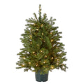Pre-Lit Artificial Christmas Tree 3ft Hampton Spruce with Lights & Metal Base