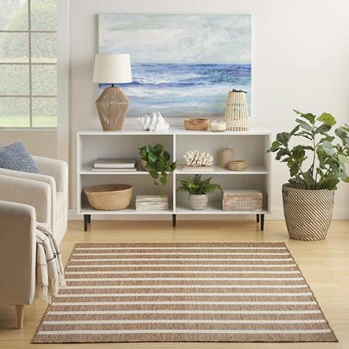 Nourison Positano Indoor Outdoor Rug 7' x 10' Jute Ivory