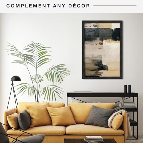 24x36 Poster Frame - Onyx Woodgrain Finish, Museum Style, Single 1-Pack