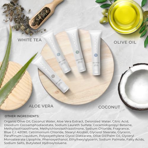 Terra Pure 75-Piece Hotel Toiletries Set with Shampoo Conditioner Lotion & Soap - Luxury Guest Amenities