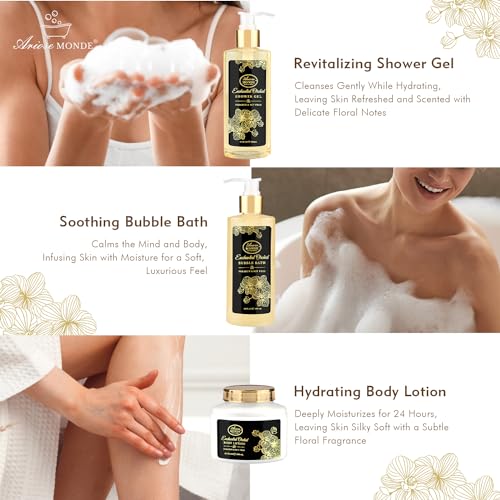 Enchanted Orchid Spa Gift Basket for Women - Bath Sets & Body Care