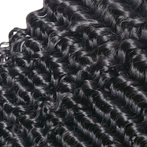 10 Inch Kinky Curly Human Hair Bundles - Natural Black, Brazilian Virgin, Double Weft for Black Women - Variation #1B-Natural-KC