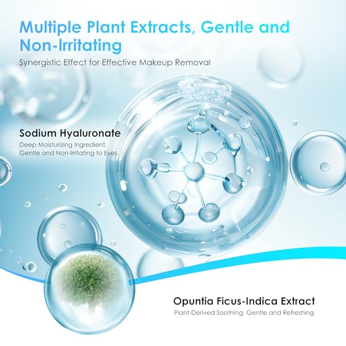 Makeup Remover Cotton Swabs, 4-Pack x 50 Count, Eye & Lip Sticks remover With White Lily, Liquid-Filled Makeup Remover Swabs, Space Saving and Travel Essentials