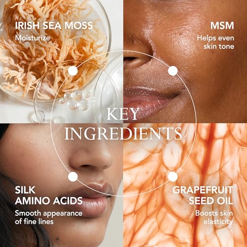 Kat Burki Silk Protein Primer with Botanical Hyaluronic Acid, Irish Sea Moss & Silk Amino Proteins, Hydrates, Smooths & Protects Skin, Silicone-Free, 1 Fl Oz