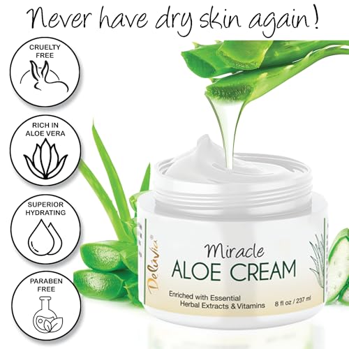 Unscented Miracle Aloe Moisturizer 16oz - Face & Body Hydrating Lotion with Vitamin E - 2 Pack