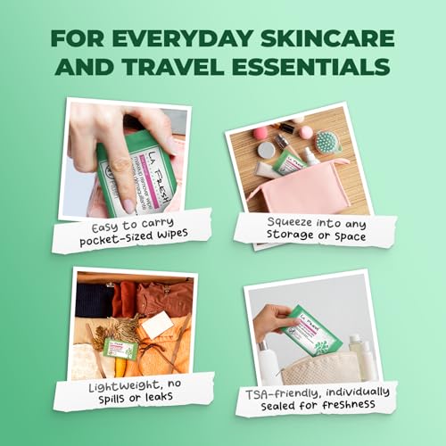 LA Fresh Makeup Remover Wipes with Vitamin E - Make up Remover for Face, Eyes, Lips - Face Travel Essentials - Case of 200ct Makeup Wipes