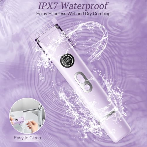 2025 New Bikini Trimmer for Women, 4 in 1 Dual Head Electric Razor, IPX7 Waterproof (Wet/Dry), Painless Hypoallergenic for Shower & Travel, USB Rechargeable for Pubic/Underarm/Leg, Purple