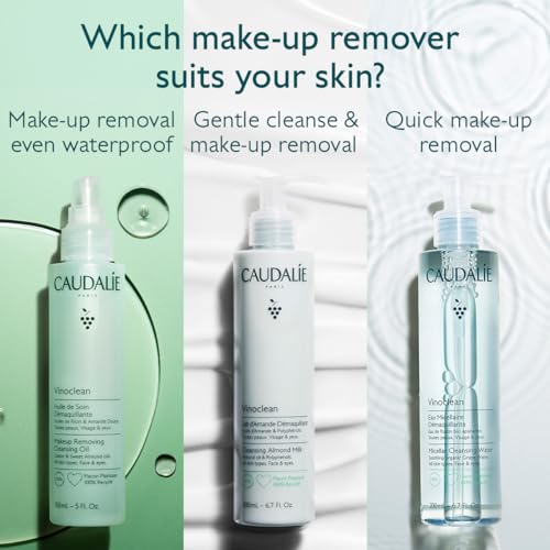 Caudalie Vinoclean Makeup Removing Cleansing Oil 5 Fl Oz - Gentle, Waterproof Makeup Remover