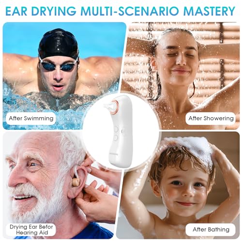 Ear Dryer for Swimmers with Tips - Ear Pressure Relief & Water Removal Device