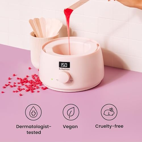 KoluaWax Premium Waxing Kit for Women - Beginner Friendly - Complete Wax Kit that includes 14oz of Wax Beads, Applicator, Pre and Post Care, Suitable for Sensitive Skin (Blush)