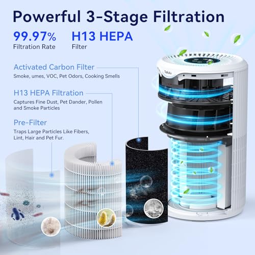 Tailulu Medium Air Purifier for Large Room Up to 1680 Sq Ft - Home & Bedroom Use
