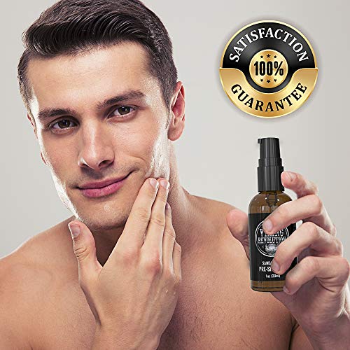 Viking Revolution Sandalwood Pre-Shave Oil for Men - Smooth, Irritation-Free Shave, 1 Fl Oz - All Skin Types (Pack of 2)