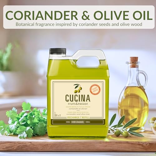 Cucina Hand Soap Refill Coriander & Olive Tree – Moisturizing Liquid Hand Wash 1L