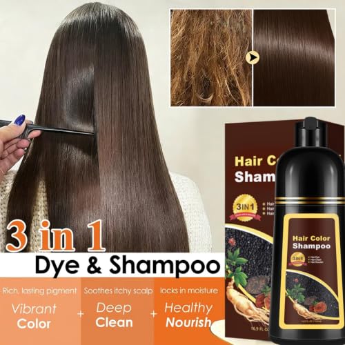 Sklight Burgundy Hair Dye Shampoo for Men & Women - Herbal Color Boost, 500ml