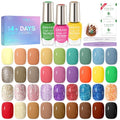 39-Piece Fall Nail Polish Set with Quick Dry & Top & Base Coats - Colors Locked X Tech - Variation D2-Fall