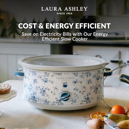 China Rose 6.8 Quart Slow Cooker - Large Capacity Family-Friendly Kitchen Appliance