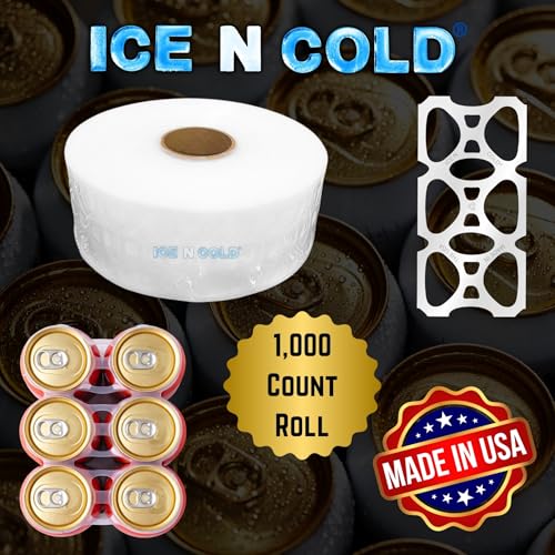 6 Pack 1000 Count Can Roll Wraps - Universal Fit for 12 oz Cans