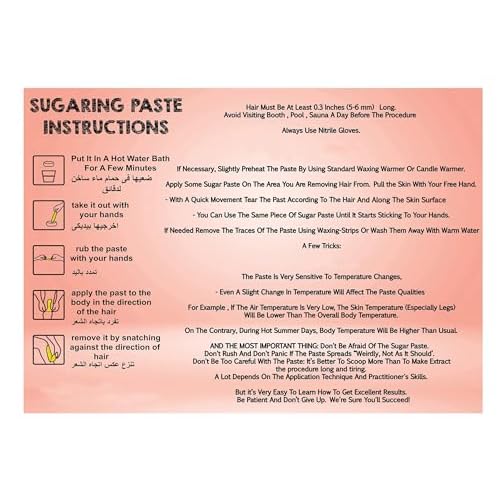Packets Hair Removal Wax Waxing Sugar Sugaring Paste Natural All Essence All Body Parts All Hair Types Bikini Brazilian Face Easy to Prepare (4 Packs x 90 gm) Total 12.70 oz / 360 gm