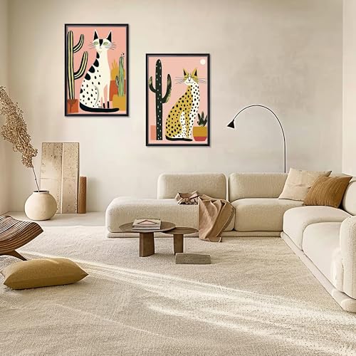 HEART ART 24x36 Poster Frames Set of 4 - Black Without Mat, Wall Art Display