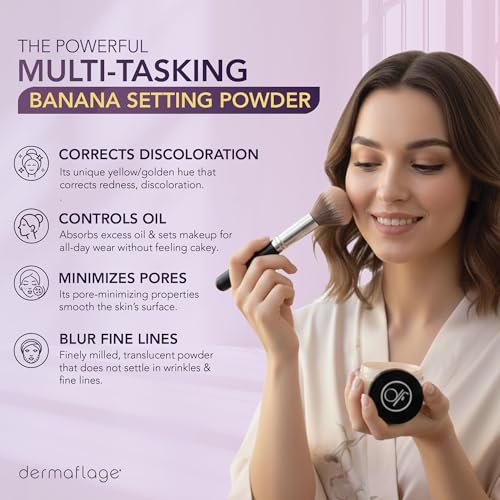 Translucent Matte Setting Powder with Banana Tint for Face - 0.28 oz