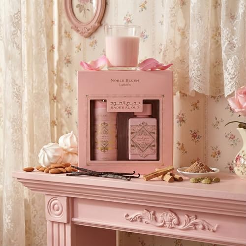 Lattafa Badee Al Oud Noble Blush 2-Piece Gift Set - 100ml EDP + 200ml Perfumed Spray