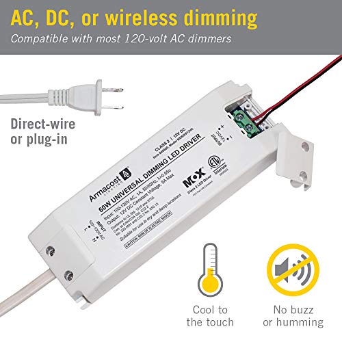 60W Dimmable LED Driver 12V DC Universal Power Supply for LED Lighting