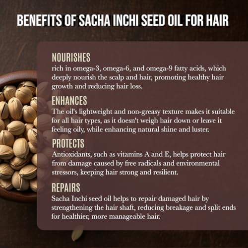 Organic Sacha Inchi Seed Oil - 100% Pure Cold Pressed Face, Body & Hair Moisturizer - 4 fl oz