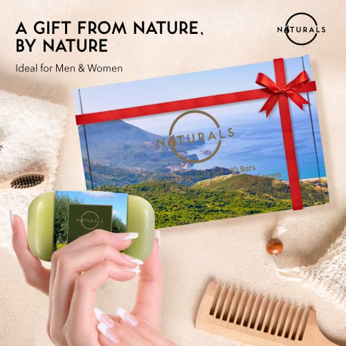 Natural Soap Bar Set - 10 Pack Gift for Women & Men, Exfoliating & Vegan